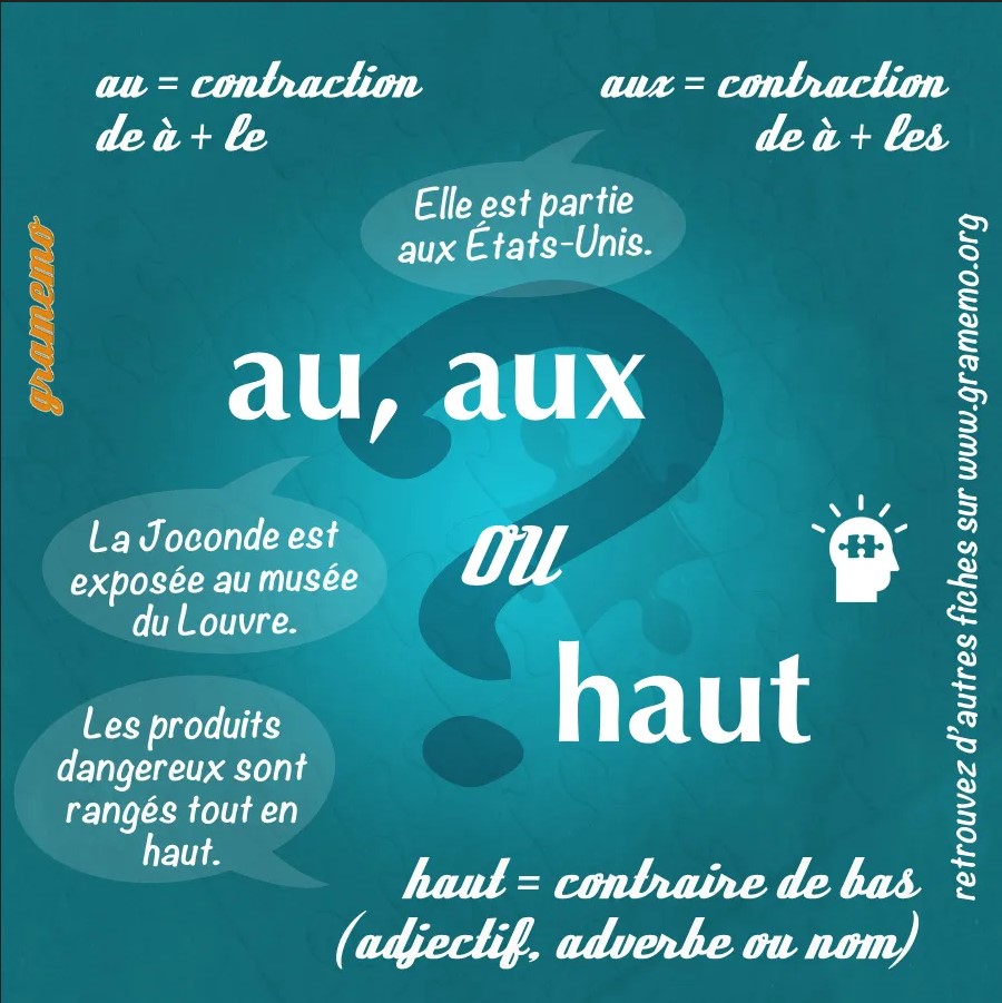 au aux haut homophones Megadico