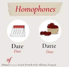 date datte homophones orthographe Megadico