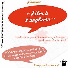 filer a l’anglaise expression Megadico