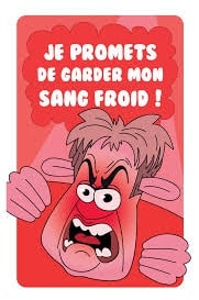 personne qui promet de garder son sang-froid colère expression Megadico